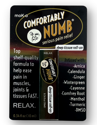 You Have Never Been Numbed Like This Before. Comfortably Numb is the extreme and maximum strength pain-relieving roll-on which has been the customer-favorite since 2015. This isn't a topical pain reliever for wimps. This formulation is full of cayenne and menthol to ease your pain almost immediately.