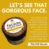 With glycolic acid, pumpkin and papaya fruit enzymes, honey, hydrating oils, and more, it helps lighten the look of age spots and under eye circles, shrink the look of large pores, feeds the skin with essential antioxidants and nutrients, reduce redness, and reveal fresh, radiant glowing skin—no scrubbing required!.