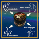 Comfortably Numb® PLUS take the power of the original and adds many herbs for cellular repair and magnesium for muscle relaxing. Amazing for bad backs, stiff necks, bum knees and shoulder pain. ing