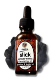 Moko Organics' original Slick multi-tasking serum. Effective oil cleanser and thick and rich moisturizer in one. Seven organically-infused oils to dissolve dirt, grim and make-up like a champ - and seal the deal after using serums for an overnight moisture mask miracle. Ten Dollars.