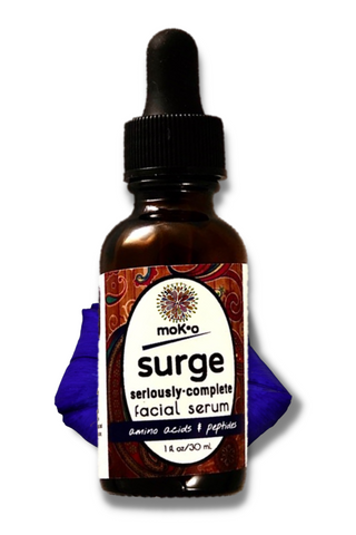 Department store serums for just ten dollars. Moko's SURGE seriously complete facial serum has Amino Acids and peptides in a complete facial serum. The $10 Serum by Moko. Organics Maplewood Mall, St Paul, Minnesota.