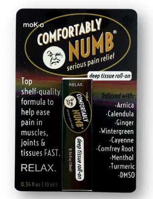 You Have Never Been Numbed Like This Before. Comfortably Numb is the extreme and maximum strength pain-relieving roll-on which has been the customer-favorite since 2015. This isn't a topical pain reliever for wimps. This formulation is full of cayenne and menthol to ease your pain almost immediately. 
