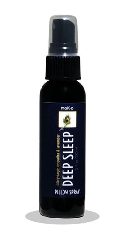 Moko Organics' Deep Sleep Pillow Spray to help you fall asleep with lavender and chamomile. 