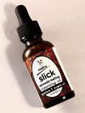 Graceful. See if you get the reference...SLICK is a gloriously rich  cleansing oil and moisturizer in one.  Organic oils infused with skin-loving essential oils for smooth and healthy skin. Slick. Available at MOko Organics St Paul and Minneapolis Minnesota. Located in the Maplewood Mall, Maplewood, MN
